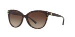 Michael Kors Women's MK2045 Jan Cat Eye Sunglasses, Dark Tortoise/Brown Gradient, 55 mm