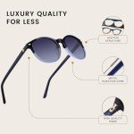 DUCO Polarized Sunglasses for Women Retro Round Women's Sunglasses Classic Vintage UV400 Shades DC1230