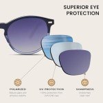 DUCO Polarized Sunglasses for Women Retro Round Women's Sunglasses Classic Vintage UV400 Shades DC1230