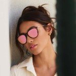 WearMe Pro Women's Round Sunglasses with Polarized UV Protection, Trendy Retro Designer Style (Tortoise Frame/Mirror Pink Lens)