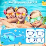 Kids Sunglasses Party Favors - Boys Girls Valentines Day Gifts, Neon Sunglasses with UV 400 Protection for Kids Classroom Favors Birthday Goodie Bags Stuffers - 16 Packs