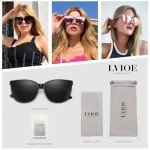 LVIOE Cat Eyes Sunglasses for Women, Polarized Oversized Fashion Vintage Eyewear for Driving Fishing - 99.99% UV Protection