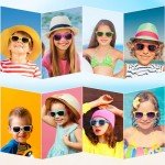 Oleitodh 96 Pack Kids Sunglasses Party Favors, Kid's Neon Sunglasses Bulk, Childrens Sunglasses Boys Girls Eyewear Pack for Goody Bag Fillers Summer Beach Pool Birthday Party Supplies Age for 3-8