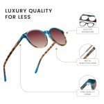 DUCO Polarized Sunglasses for Women Retro Round Women's Sunglasses Classic Vintage UV400 Shades DC1230
