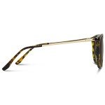 WearMe Pro Women's Round Sunglasses with Polarized UV Protection, Trendy Retro Designer Style (Tortoise Frame/Brown Lens)