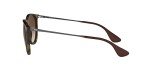Ray-Ban RB4171 Erika Round Sunglasses, Rubber Havana/Brown Gradient Dark Brown, 54 mm