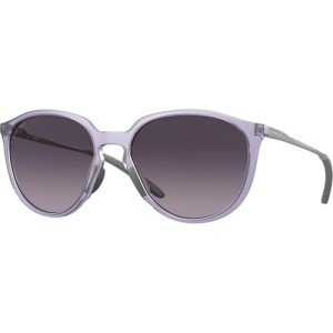 Oakley Women's OO9288 Sielo Round Sunglasses, Matte Transparent Lilac/Prizm Grey Gradient, 57 mm