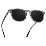 WMP Eyewear - Men's Polarized Modern Rounded Square Sunglasses