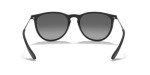 Ray-Ban RB4171 Erika Round Sunglasses, Rubber Black/Light Grey Gradient Grey Polarized, 54 mm