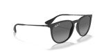 Ray-Ban RB4171 Erika Round Sunglasses, Rubber Black/Light Grey Gradient Grey Polarized, 54 mm