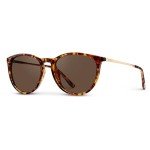 WearMe Pro Women's Round Sunglasses with Polarized UV Protection, Trendy Retro Designer Style (Tortoise Frame/Brown Lens)