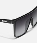 Quay - Sunglasses for Men & Women, Shield Lenses with UV Protection, Oversized Sunglasses (Nightfall Medium, Black)