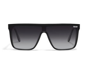 Quay - Sunglasses for Men & Women, Shield Lenses with UV Protection, Oversized Sunglasses (Nightfall Medium, Black)