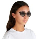 Ray-Ban Junior RJ9060S Erika Round Sunglasses, Havana/Light Grey Gradient Dark Grey, 50 mm
