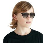 Ray-Ban Junior RJ9060S Erika Round Sunglasses, Havana/Light Grey Gradient Dark Grey, 50 mm