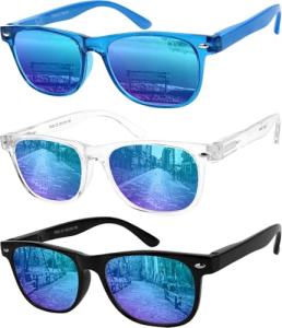 Yogo Vision Kids Sunglasses Polarized Frame Sunglasses for Kids Boys Girls (3 Pack Age 3-10)