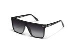 Quay - Sunglasses for Men & Women, Shield Lenses with UV Protection, Oversized Sunglasses (Nightfall Medium, Black)