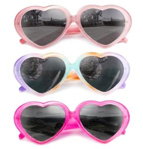QALLY Kids Sunglasses Polarized Heart-Sunglasses: Toddler girls Sun Glasses with UV Protection for Youth Child 3Pack Age 3-12