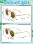 Dunzy 16 Pairs Kids Sunglasses Cute Round Flower Sunglasses groovy party favors for Toddler Girls Boys Beach Party, Aged 3-10(Candy Color)