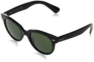 Ray-Ban RB2199 Orion Square Sunglasses, Black/Green, 52 mm