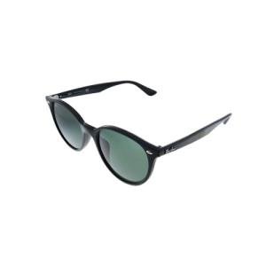 Ray-Ban RB4305F Low Bridge Fit Round Sunglasses, Black/Dark Green, 53 mm