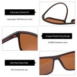 ZENOTTIC Polarized Sunglasses for Men Lightweight TR90 Frame UV400 Protection Square Sun Glasses