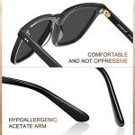 CARFIA Acetate Polarized Sunglasses for Men UV400 Protection Classic Retro Square Shades Driving Glasses
