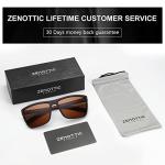 ZENOTTIC Polarized Sunglasses for Men Lightweight TR90 Frame UV400 Protection Square Sun Glasses