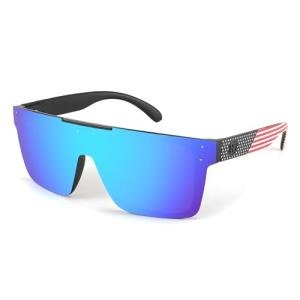 FEISEDY Men Sunglasses Polarized Oversized Square Flat Top Cycling Running Fishing Golf Hiking Sports B2990