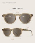 WearMe Pro Polarized Classic Round Retro Women's Sunglasses (Light Crystal Brown/Brown Lens)