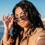 Blenders Eyewear North Park – Polarized Sunglasses – Classic Shape, Mixed Metal Frame – 100% UV Protection – For Women – Aspen Rose
