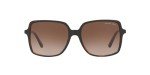 Michael Kors Women's MK2098U Isle of Palms Universal Fit Square Sunglasses, Dark Tortoise/Smoke Gradient, 56 mm + 1
