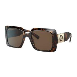Versace Woman Sunglasses Havana Frame, Dark Brown Lenses, 54MM