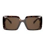 Versace Woman Sunglasses Havana Frame, Dark Brown Lenses, 54MM