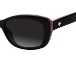 Kate Spade New York Women's Claretta Polarized Rectangular Sunglasses, Black & Pink, 53 mm