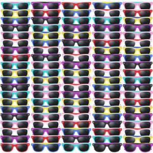 Oleitodh 96 Pack Kids Sunglasses Party Favors, Kid's Neon Sunglasses Bulk, Childrens Sunglasses Boys Girls Eyewear Pack for Goody Bag Fillers Summer Beach Pool Birthday Party Supplies Age for 3-8