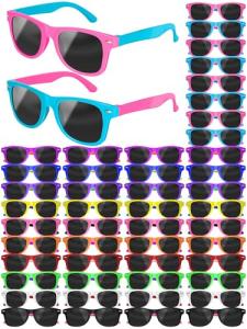 Blowata 50 Pack Kids Sunglasses Bulk, Boys Girls Neon Sunglasses, Children Sun Glasses Eyewear Pack for Summer Beach Pool Birthday