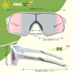 ROCKBROS Photochromic Sports Kids Sunglasses For Boys Girls Children Youth MTB Biking Sunglasses for Kids Ages 8 to 14，White