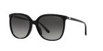Michael Kors Women's MK2137U Anaheim Universal Fit Square Sunglasses, Black/Dark Grey Gradient, 57 mm