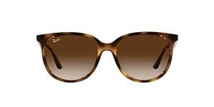 Ray-Ban Womens RB4378 Square Sunglasses, Havana/Gradient Brown, 54 mm