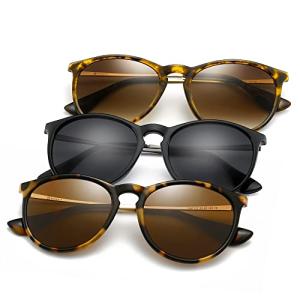 SUNGAIT Premium Vintage Round Sunglasses for Women Men Classic Retro Trendy Style