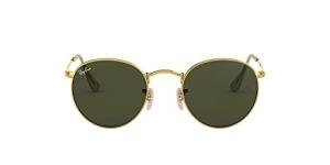 Ray-Ban Unisex RB3447 Round Metal Round Sunglasses, Gold/G-15 Green, 53 mm