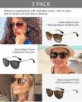 SUNGAIT Premium Vintage Round Sunglasses for Women Men Classic Retro Trendy Style