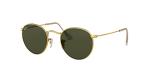 Ray-Ban Unisex RB3447 Round Metal Round Sunglasses, Gold/G-15 Green, 53 mm