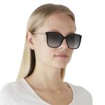 Michael Kors MK2169 Avellino Square Sunglasses, Black/Dark Grey Gradient, 56 mm