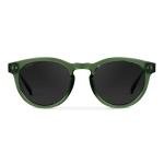 WearMe Pro Round Polarized Sunglasses for Women - Retro Classic UV400 Protection for Driving & Everyday Wear (Crystal Green Frame/Black Lens)
