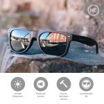 Knockaround Fort Knocks Polarized Sunglasses for Men & Women - Impact Resistant Lenses & Full UV400 Protection (Black on Black)