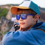 Kids Sunglasses for Boys Girls Polarized Child Teen Youth Sport Baseball Running Travel Beach Blue Glasses for Age 6 7 8 9 10 11 12