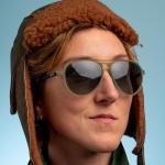 goodr Buzzed On The Tower Polarized Aviator Sunglasses Large Sized (Mach G), Green Solid Frames with Green Gradient Lens, Dark to Light Tint, UV400 Protection, No Slip, No Bounce