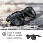 Knockaround Fort Knocks Polarized Sunglasses for Men & Women - Impact Resistant Lenses & Full UV400 Protection (Black on Black)